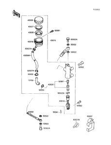 EX250 Задний торм цилиндр