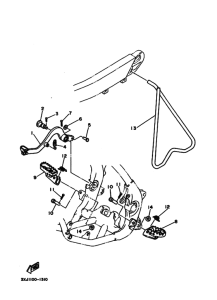 YZ125 YZ125B YZ125B1 Support & repose pied