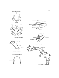 KLZ1000 Decals(Orange)