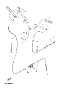 YN50 Steering handle & cable