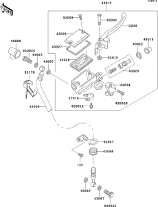 ER500 Front master cylinder(er500-a2 / a3)