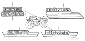 ATC250ES Stripe / emblem