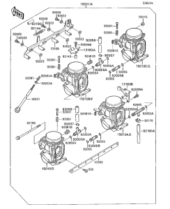 ZX1100 Carburetor assy