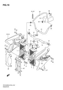 DR-Z400 Радиатор