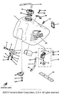 YZ490J Топливный бак