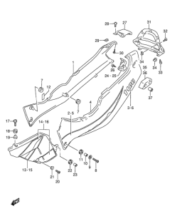 GSX-R1100 Обтекатель задний