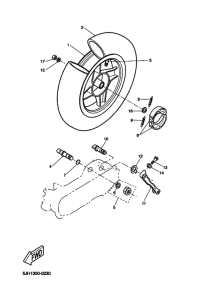 EW50 Rear wheel complete assy