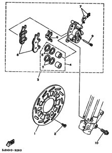 YZ250WR YZ250WRW Передний суппорт