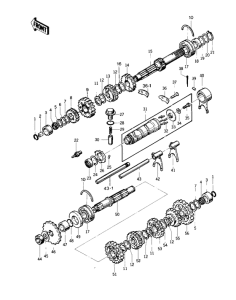 KZ400 Transmission / change drum