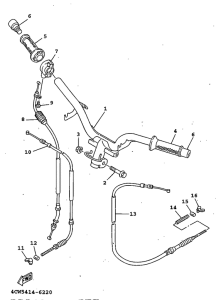 XC125 Steering handle. cable