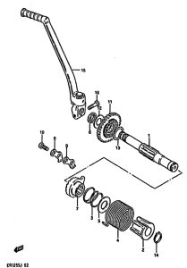 DR125 Ножной стартер