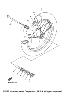 XVS650 Переднее колесо