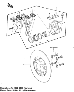 KZ750 Передний суппорт