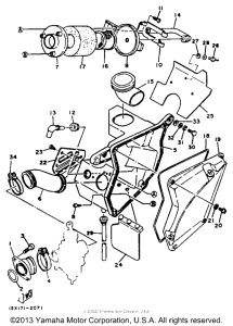 XT125J Воздушный фильтр