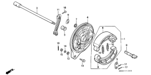 VT1100C Задний тормоз
