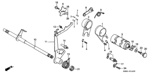 C90 Gearshift fork /  gearshift drum