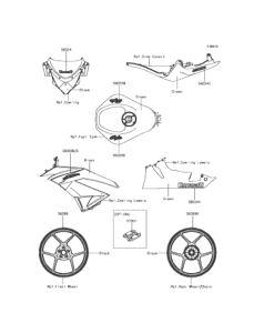ZX600 Decals(Green)(RCF)(CN)