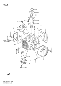 DR-Z70 Головка цилиндров