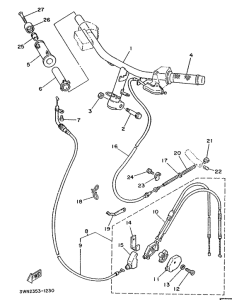 CR50Z Steering handle. cable