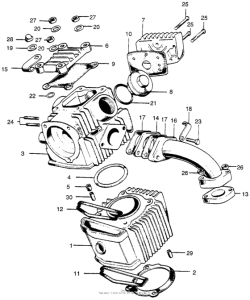 CT90 Цилиндр и головка цилиндра