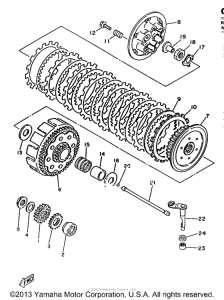 YZ250E Сцепление