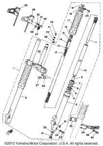DT175F Передняя вилка