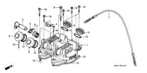 XR200R Крышка головки цилиндров