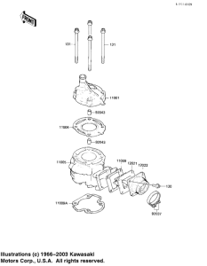  Cylinder head / cylinder / reed valve