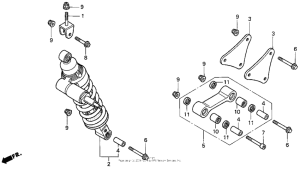 VFR750F Rear shock absorber 94-97