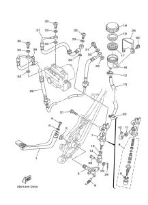 TDM900A Задний торм цилиндр