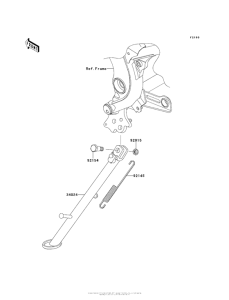 KLE650 Подножка