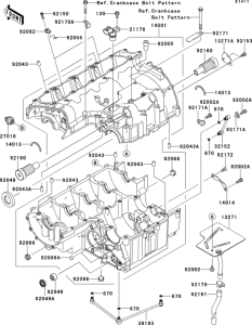 ZR750 Картер двигателя