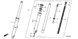 CB250 Передняя вилка