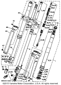 YZ250A Передняя вилка