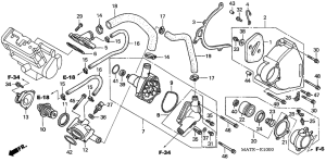 CBR1100XX Водяная помпа
