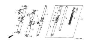 H100 Вилка передней оси