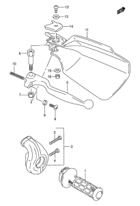 DR-Z250 Rh handle lever