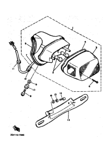 XV535 XV535W Taillight unit ass`y