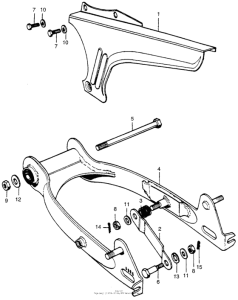 CT70 Swingarm + chain case