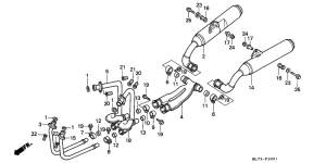 VFR750F Глушитель