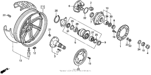 VFR750F Rear wheel 90-93