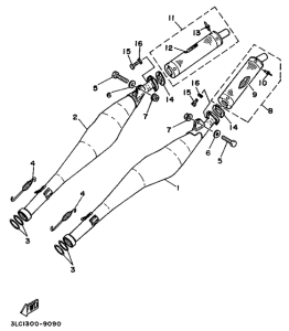 TZ250 Выхлопная система