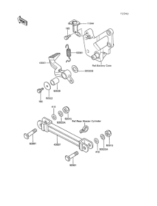 ZX500 Педаль тормоза