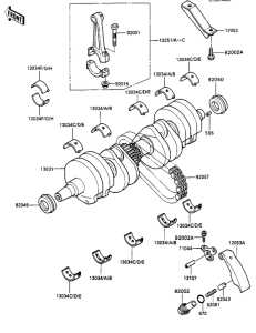 ZX600 Вал коленчатый