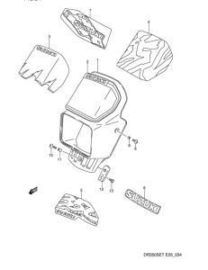 DR350 Headlamp cover  front fender