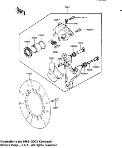 KZ1100 Передний суппорт