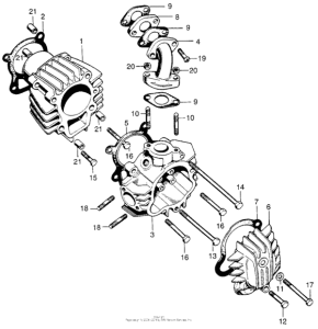 QA50 Цилиндр и головка цилиндра