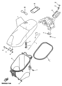 YN50R Сиденье