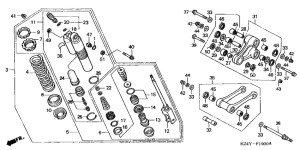 CR125R Задние амортизаторы