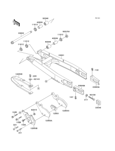 KX500 Swing arm(kx500-e1)
